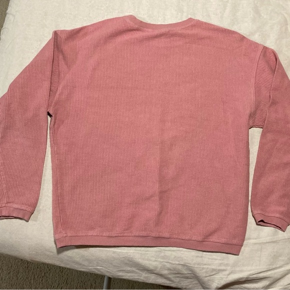 Simply Southern Dusty Rose Waffle Knit “Be Kind' Sweatshirt with Daisy - Picture 4 of 10